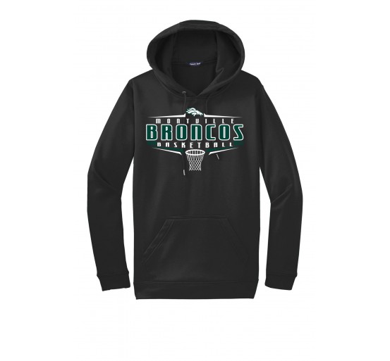 Montville Broncos Basketball Sport-Tek® Sport-Wick® Fleece Hooded Pullover